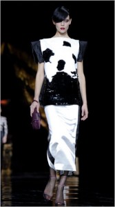 Louis Vuitton Spring 2011 sequin panda dress. Photo courtesy of the New York Times.